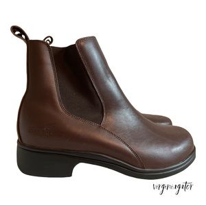 Dansko Unisex Pull On Brown Smooth Leather Quality Comfort Chelsea Ankle Boots